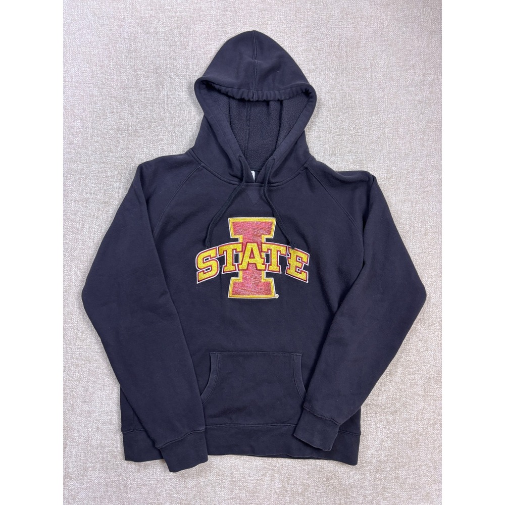 Champion Sport Stretch Iowa State University Hoodie Navy Blue Womens XL